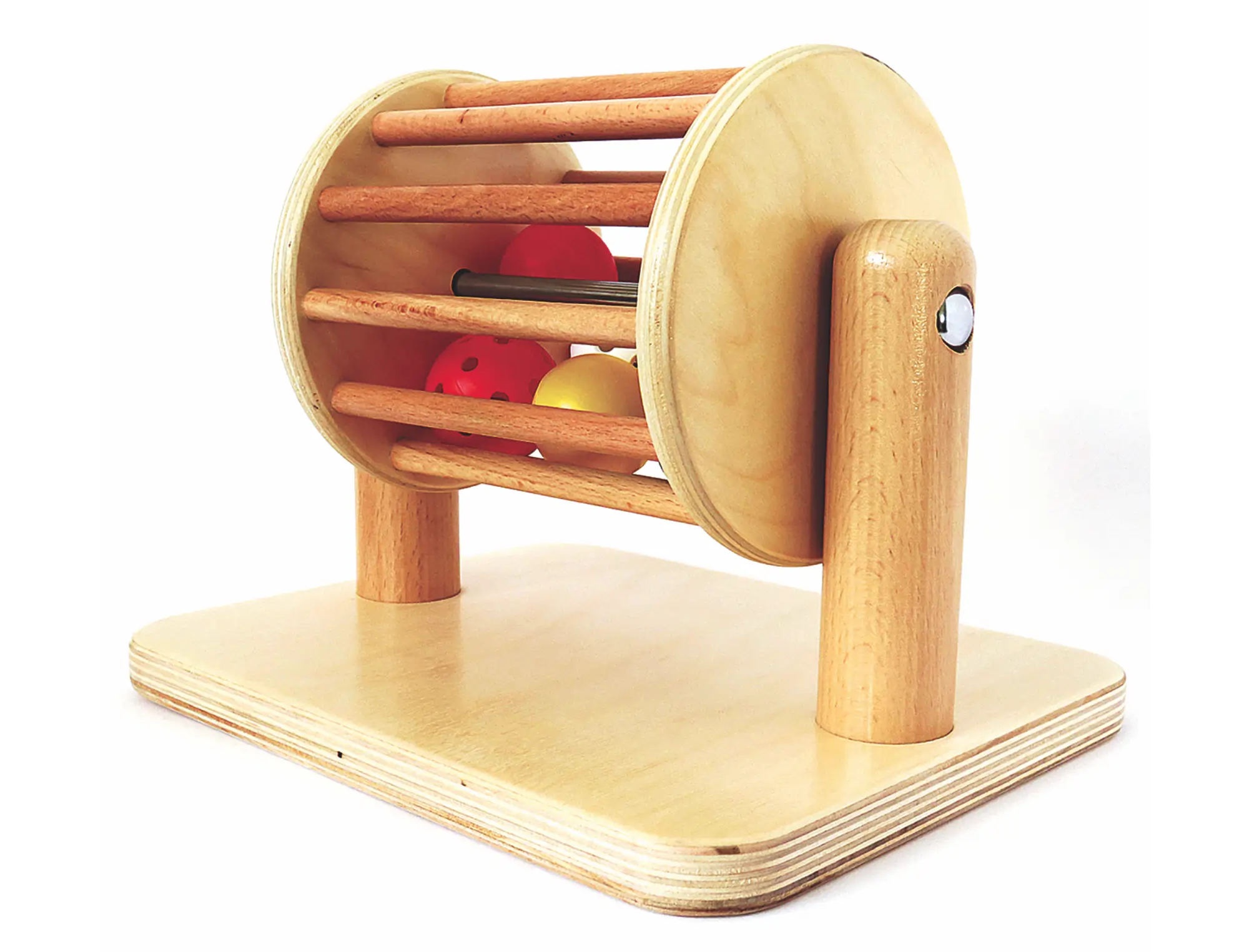 Rotating Drum with Balls (Wooden) 