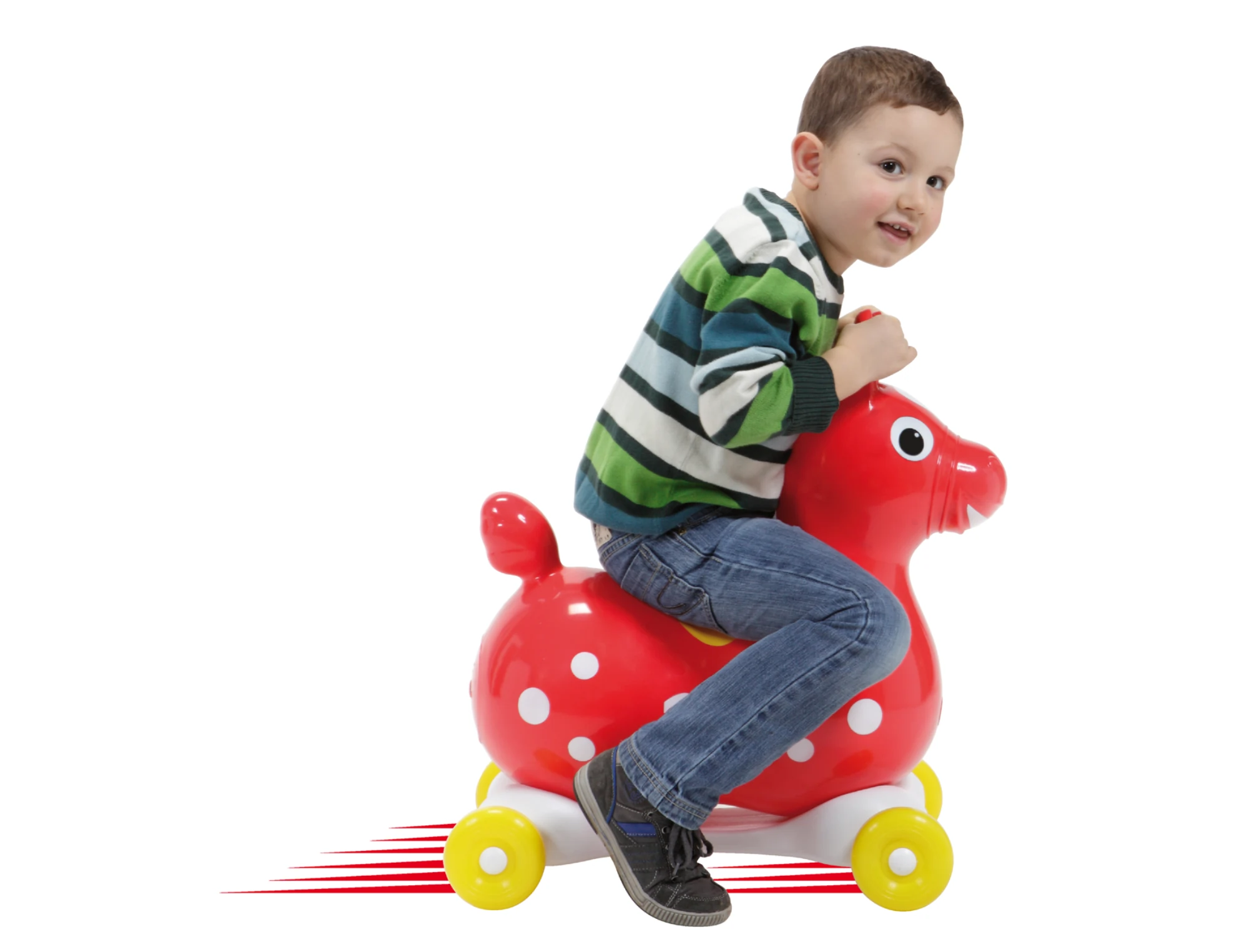 Speedy Rody wheeled ride on toy by Sunrise Industries India - vibrant colour